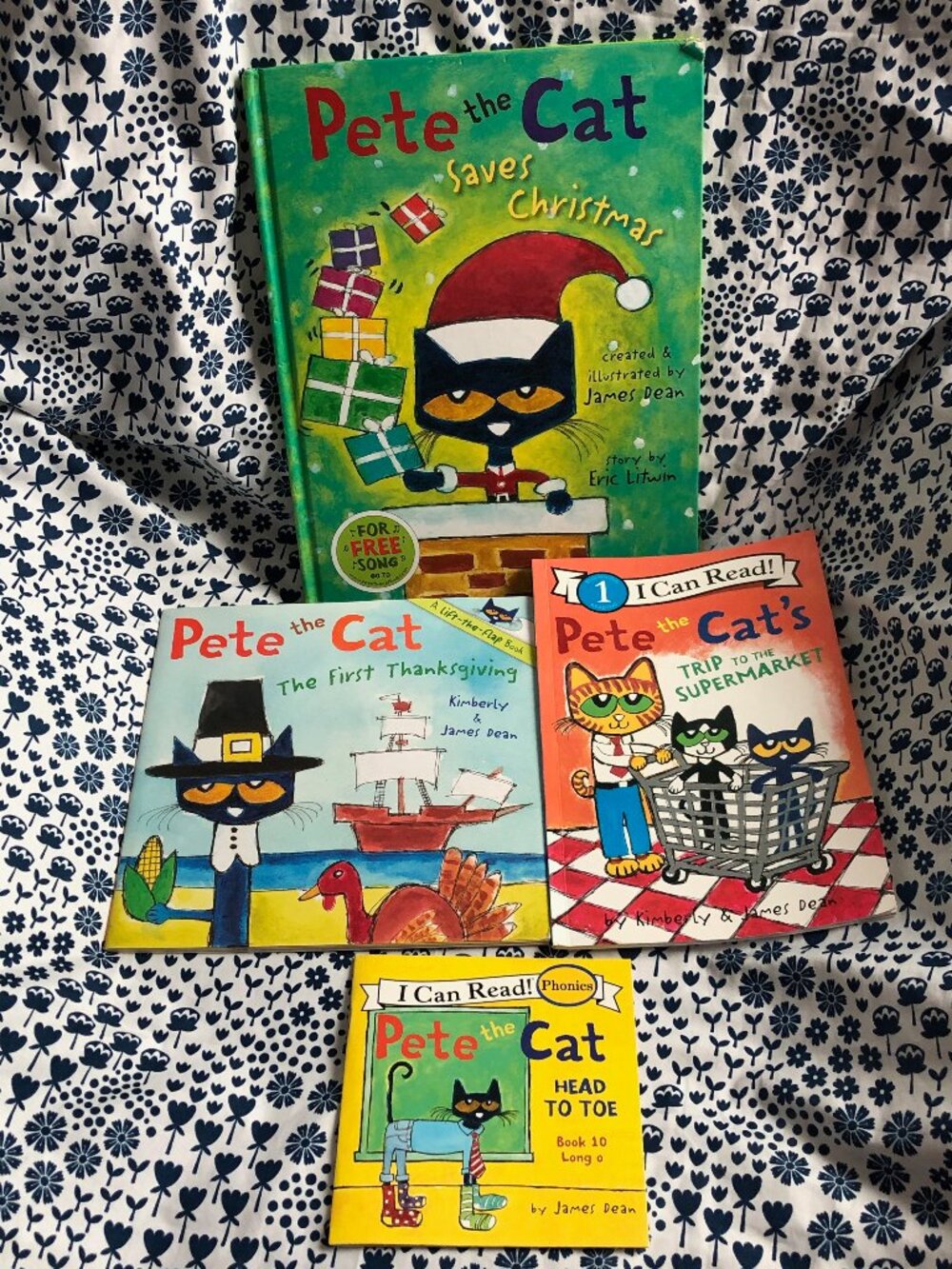 Pete The Cat Christmas Thanksgiving I Can Read Holiday Kids Books Lot Of 4